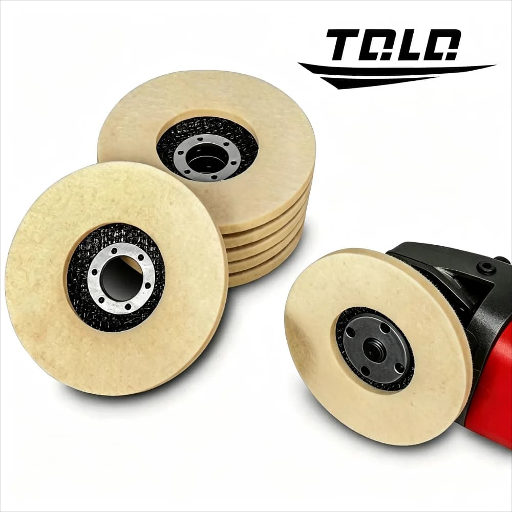 Wool Felt Buff Polishing Wheel Sanding Disc Angle Grinder Mirror Finish Roue Car Auto Aluminum Stainless Steel Glass Ceramic