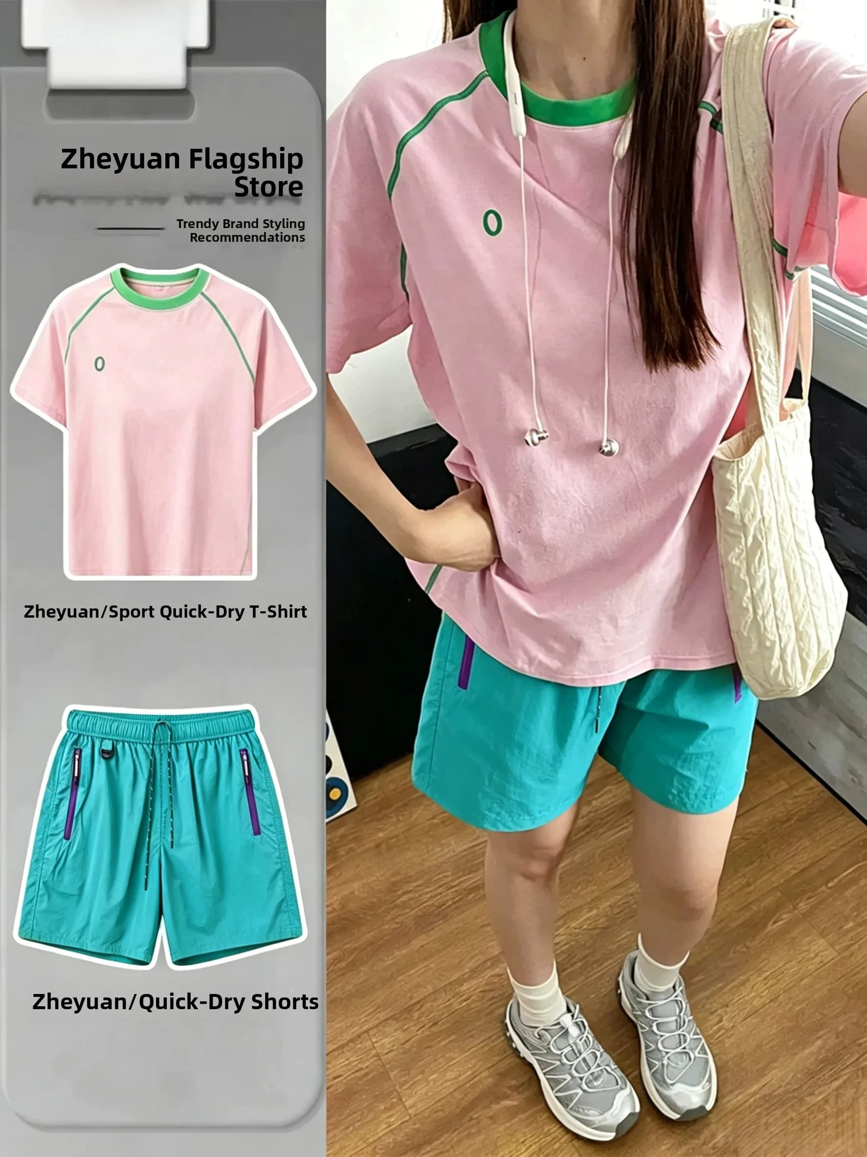 American Style Quick Dry Pink Cycling Suit Sports Set Men Women Summer Thin Outdoor Sun Protection Badminton Short Sleeve T-S...