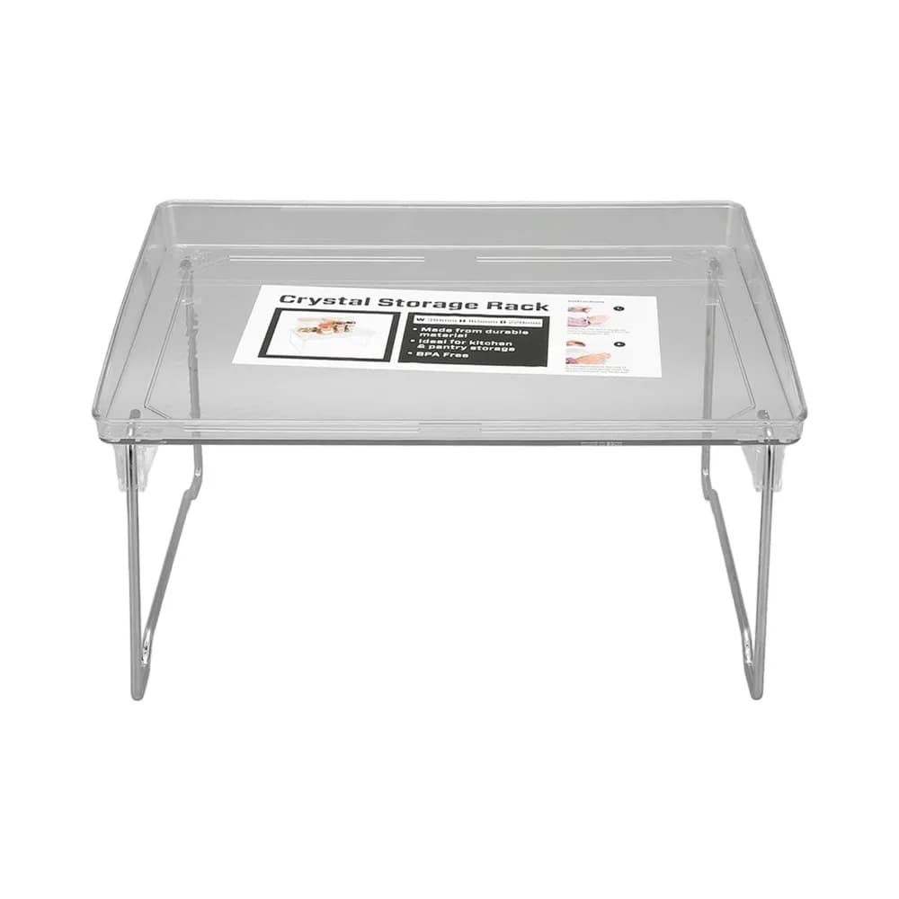 Organizzatore da Scrivania Pieghevole, Scaffale Multifunzionale in PET Trasparente, Design Salvaspazio, Ripiano Regolabile per Scrivania