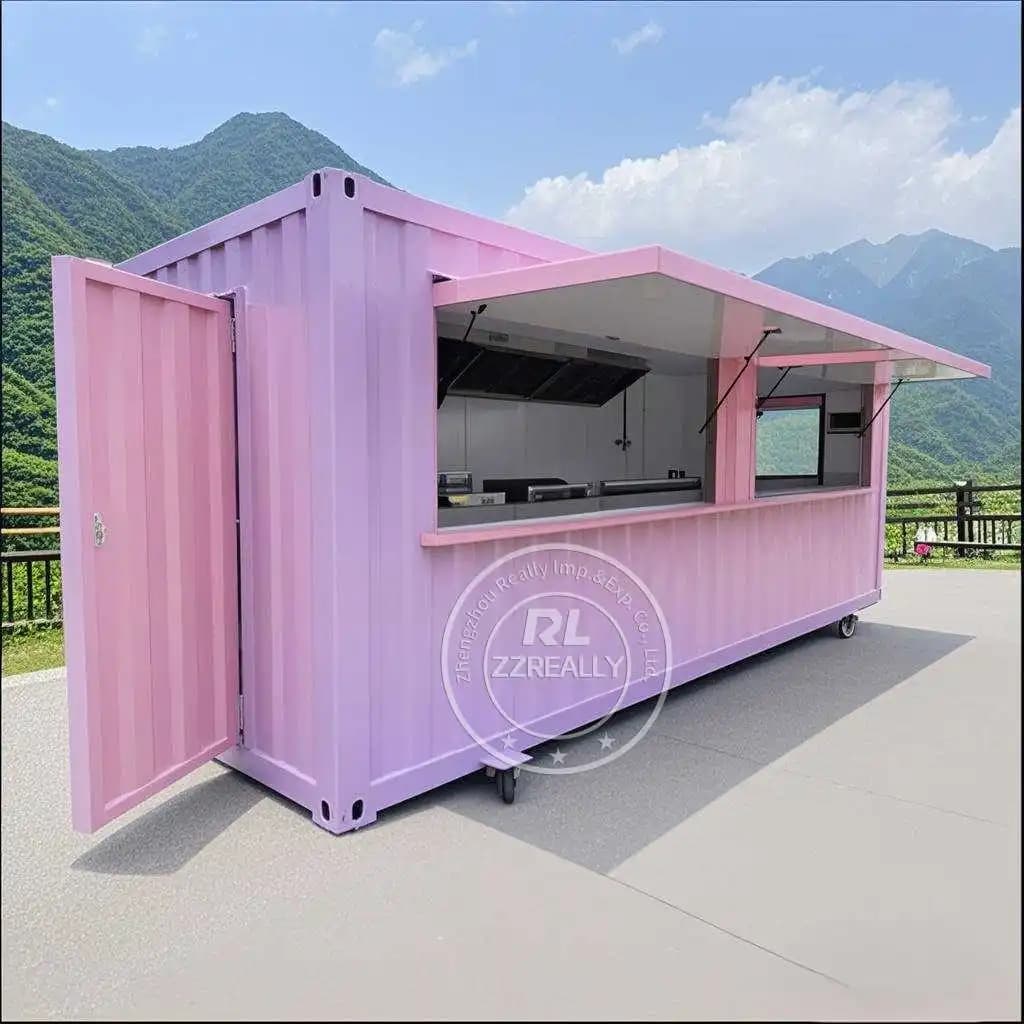 Il lusso personalizza il chiosco mobile del cibo del caffè del ristorante del bar del contenitore del ristorante del contenitore mobile