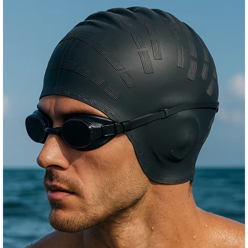 Men's Adult Swimwear Women's Pool Headset Waterproof For Long Hair Ear Protection Large Silicone Dive Hat