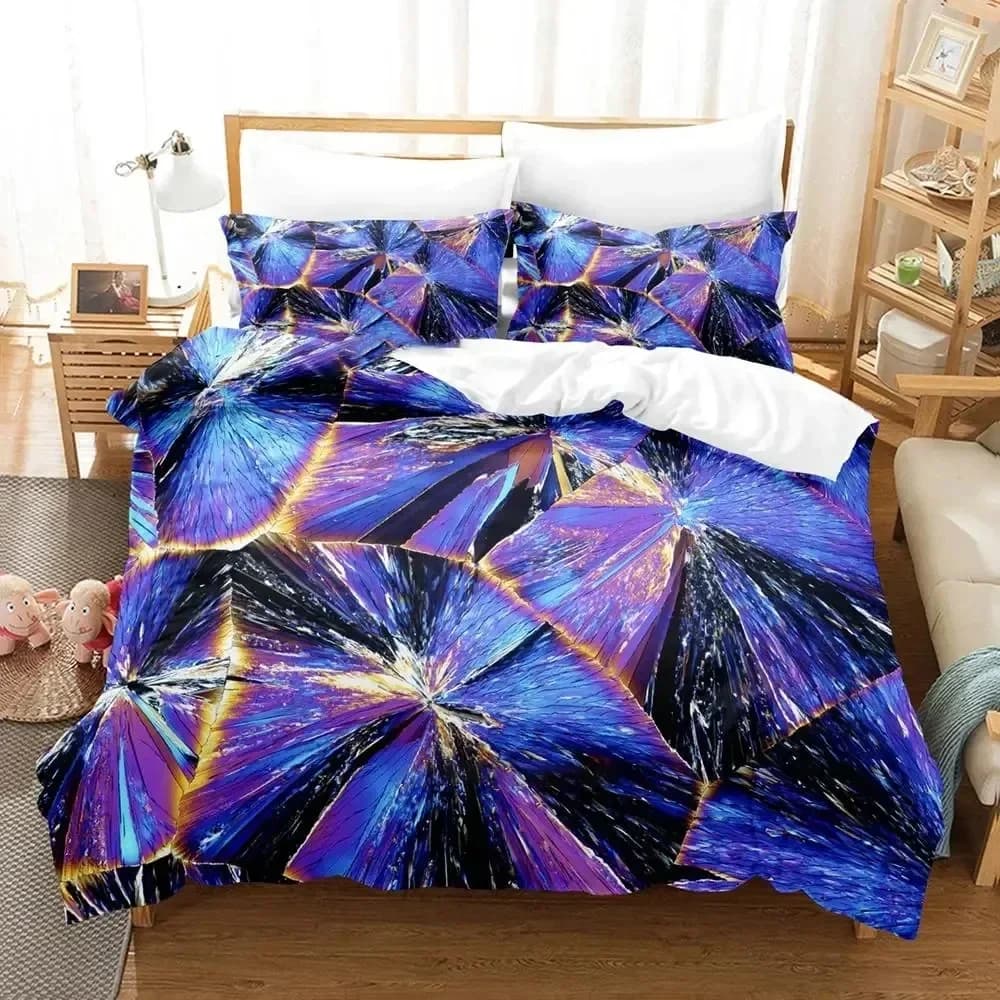 Set di Biancheria da Letto Artistica in Cristallo per Ragazzi e Ragazze, Copripiumino e Federe per Letto Singolo e Matrimoniale, Tessili per la Casa alla Moda per Bambini e Adulti
