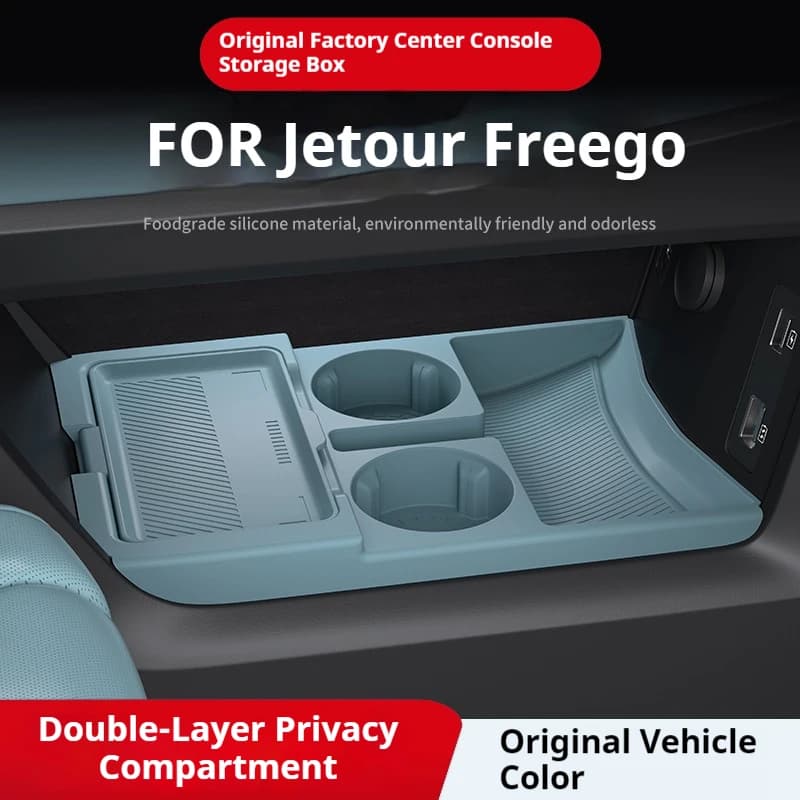 Scatola di immagazzinaggio in silicone per la modifica della console centrale Jetour Shanhai T1 Pad antiscivolo Accessori per auto Decorazione dell'organizzatore