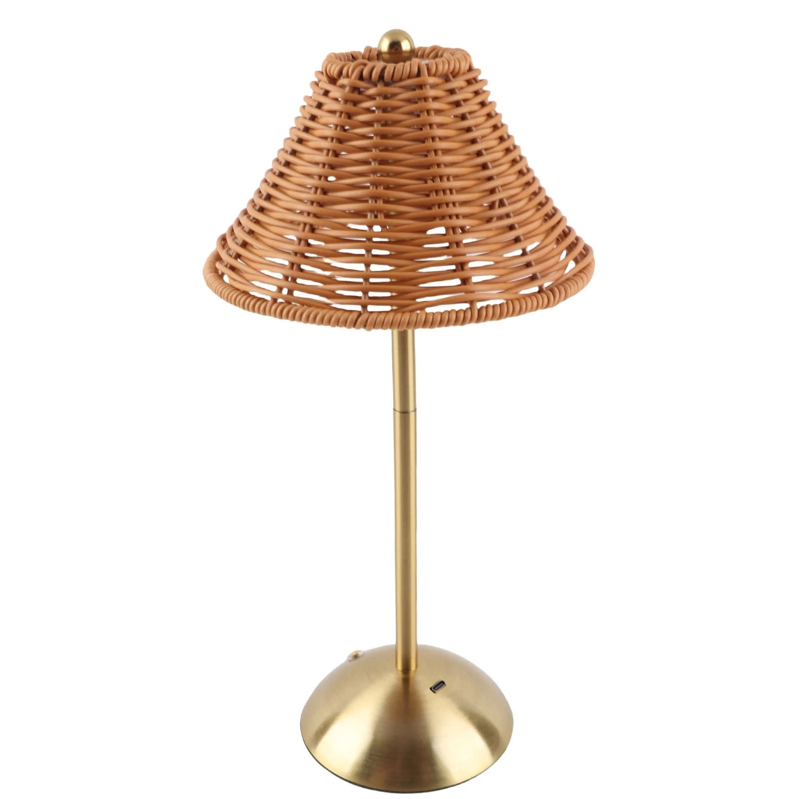 Lampada da lettura a LED ricaricabile Lampada da comodino dimmerabile Risparmio energetico Cura degli occhi Compatta 600mAh Tessitura in rattan per PC per ristorante