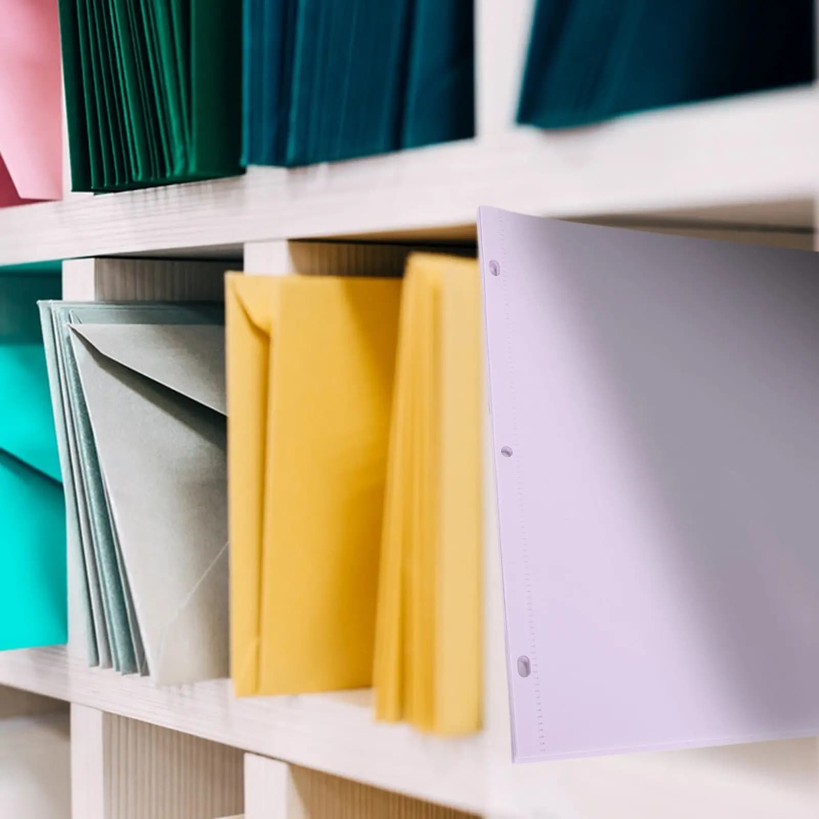 12 Pezzi Divisori per Raccoglitori, Tasche in Plastica per Budget, Inserti per Documenti a 3 Fori per Lavoro