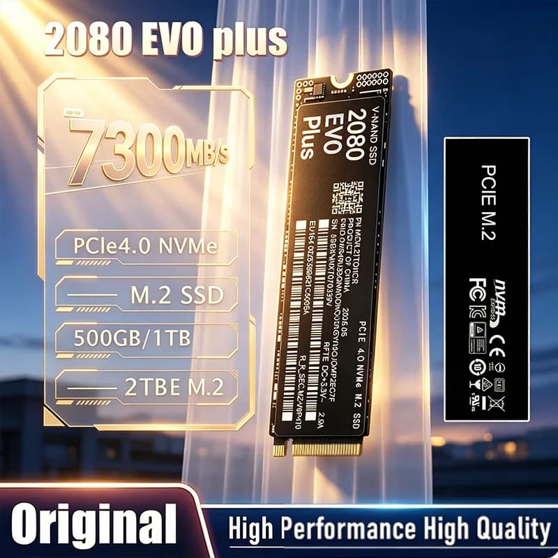2080 EVO Plus NVMe M.2 SSD PCIe Gen4.0 X4 7300MBs TLC 3D NAND 1TB 2TB 4TB gaming drive for laptop PC desktop low power