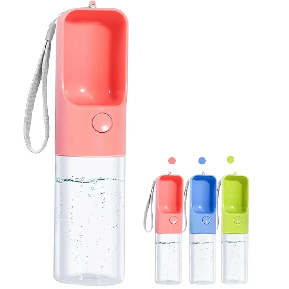Borraccia per cani da passeggio, tazza portatile da viaggio per animali domestici, ciotola dispenser per acqua, realizzata in materiale per uso alimentare, anti-perdita