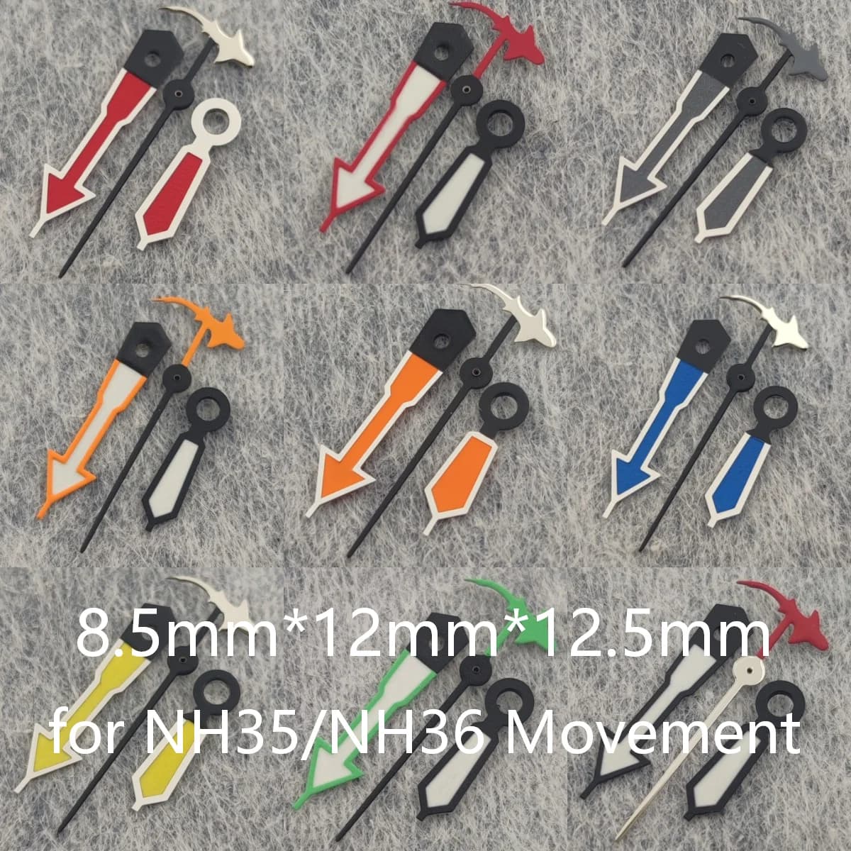 NH35 Hands Shark‑shaped Second Hand Red Arrow Watch Hands Set Fit NH35 NH36 Movement Watch Mod Parts