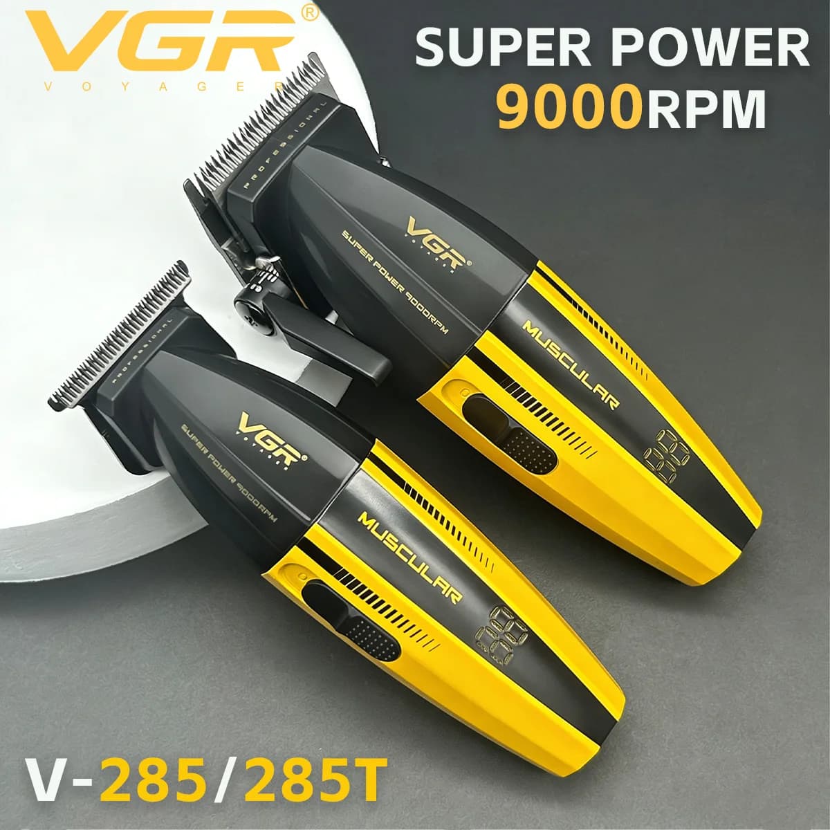 VGR Tagliacapelli Professionale Tagliacapelli Elettrico Tagliacapelli 9000 RPM Tagliacapelli Barbiere Senza fili Tagliacapelli per uomo V-285