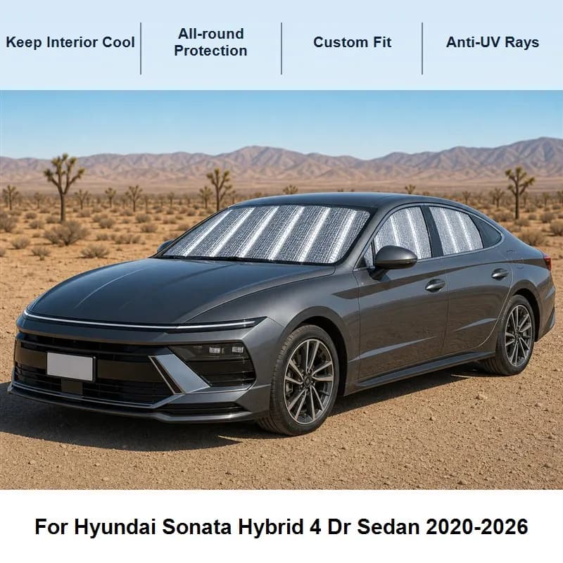 For Hyundai Sonata Hybrid 4 Dr Sedan 2020-2026 Car Window Sunshades UV Block Privacy Heat Insulated Foldable Car Curtain