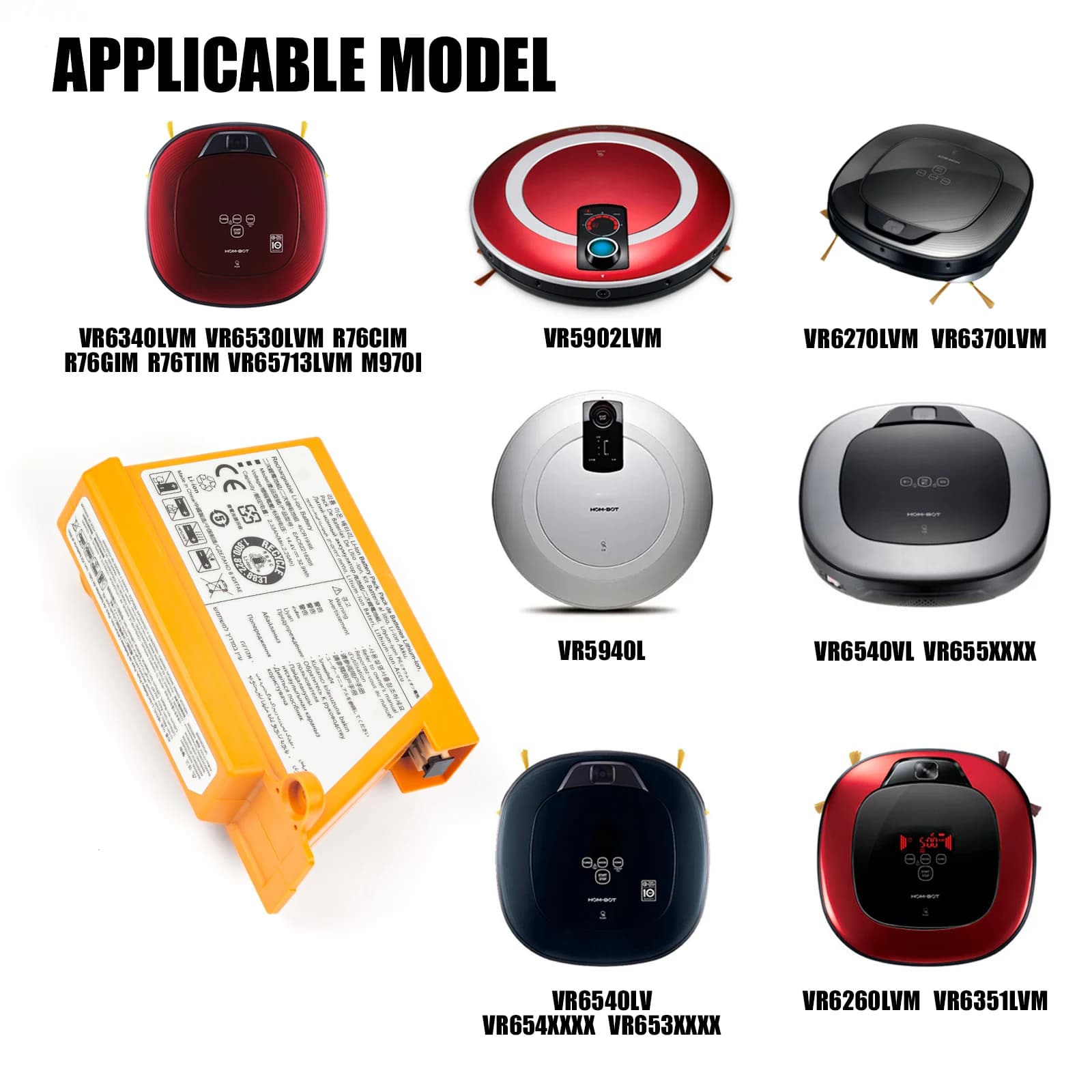 Batteria per aspirapolvere robot Per LG VR6351LVM, VR5902LVM,EAC62218205, EAC60766107, EAC60766109, EAC62218207