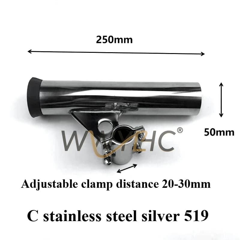 Suitable for Stainless Steel Motorcycle Fishing Rod Holder Boat Fishing Lure Bracket Yacht Boat Fishing Rod Turret