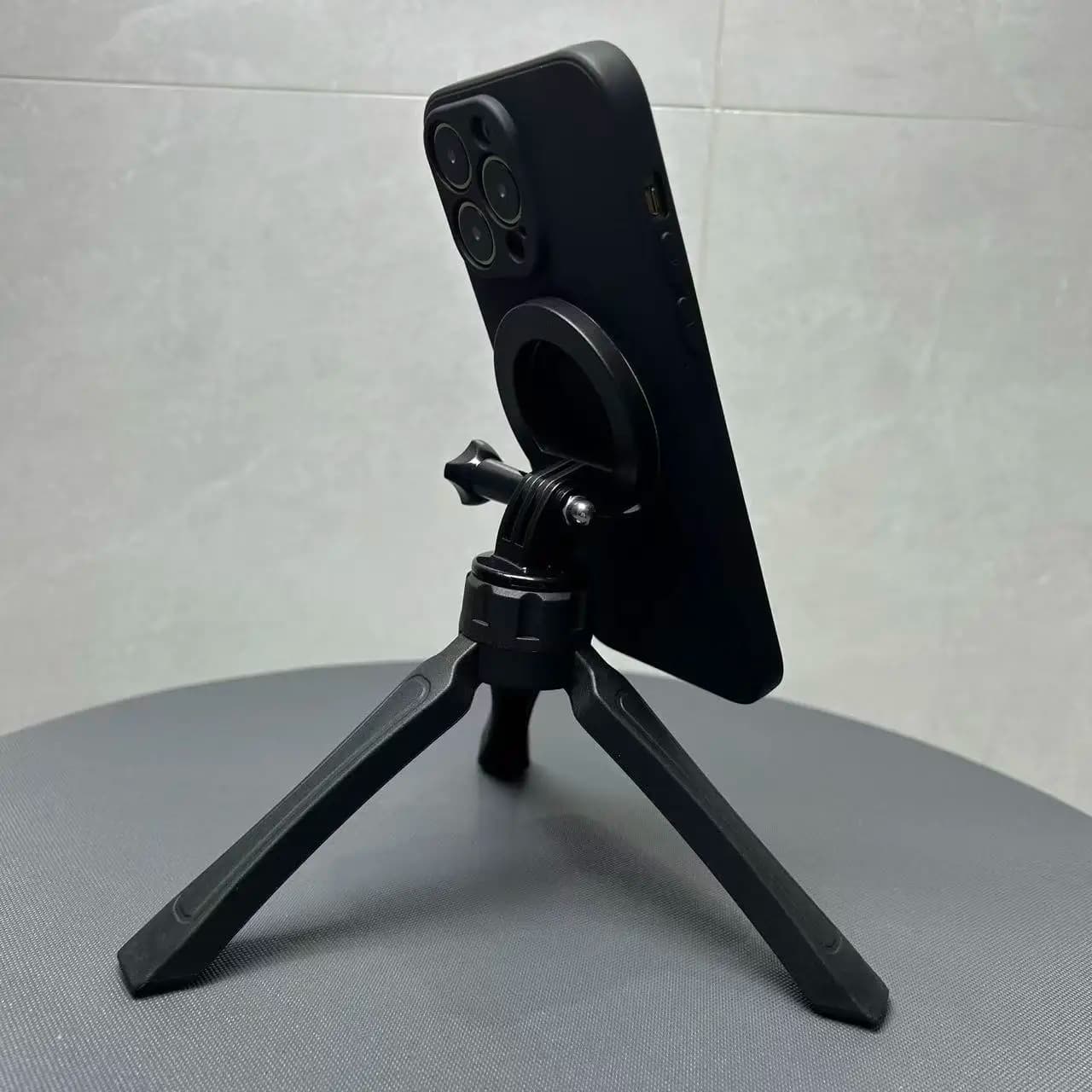 Multifunctional Portable Tripod Stand with Strong Magnetic GoPro Interface Live Streaming Selfie Suction Head Phone Holder