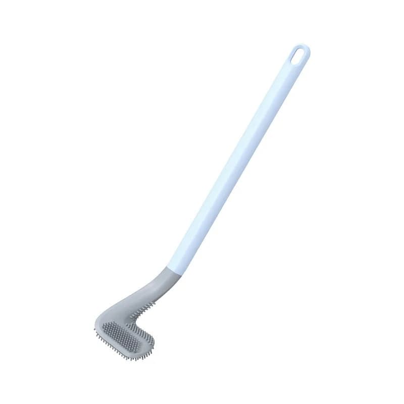Brush Soft Rubber Long Handle Without Dead Ends Toilet Brush Self-opening and Closing Anti-leakage Belt Base