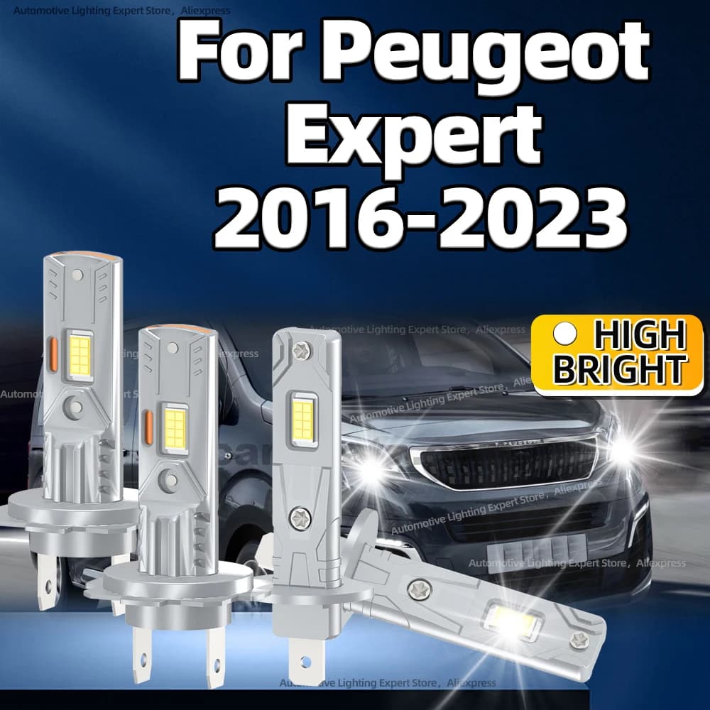 2/4 pezzi faro a LED per auto H7 H1 lampada automatica 50000LM 6000K lampadine per Peugeot Expert 2016 2017 2018 2019 2020 2021 2022 2023