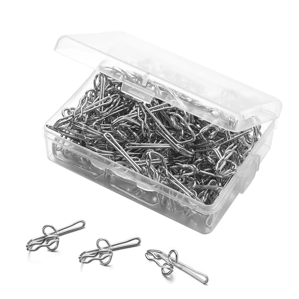 100 Pezzi Ganci per Tende in Filo di Ferro a Forma di Farfalla 12x28mm, Accessori Decorativi per Tende da Bagno, Camera da Letto e Soggiorno