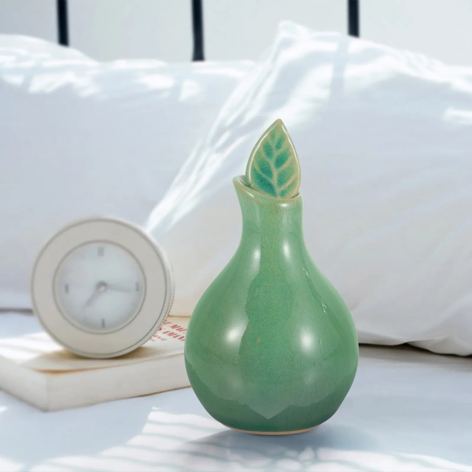 Bottiglia in Ceramica per Oli Essenziali con Elegante Tappo Diffusore, Portatile da Viaggio, Decorativa, per Spa