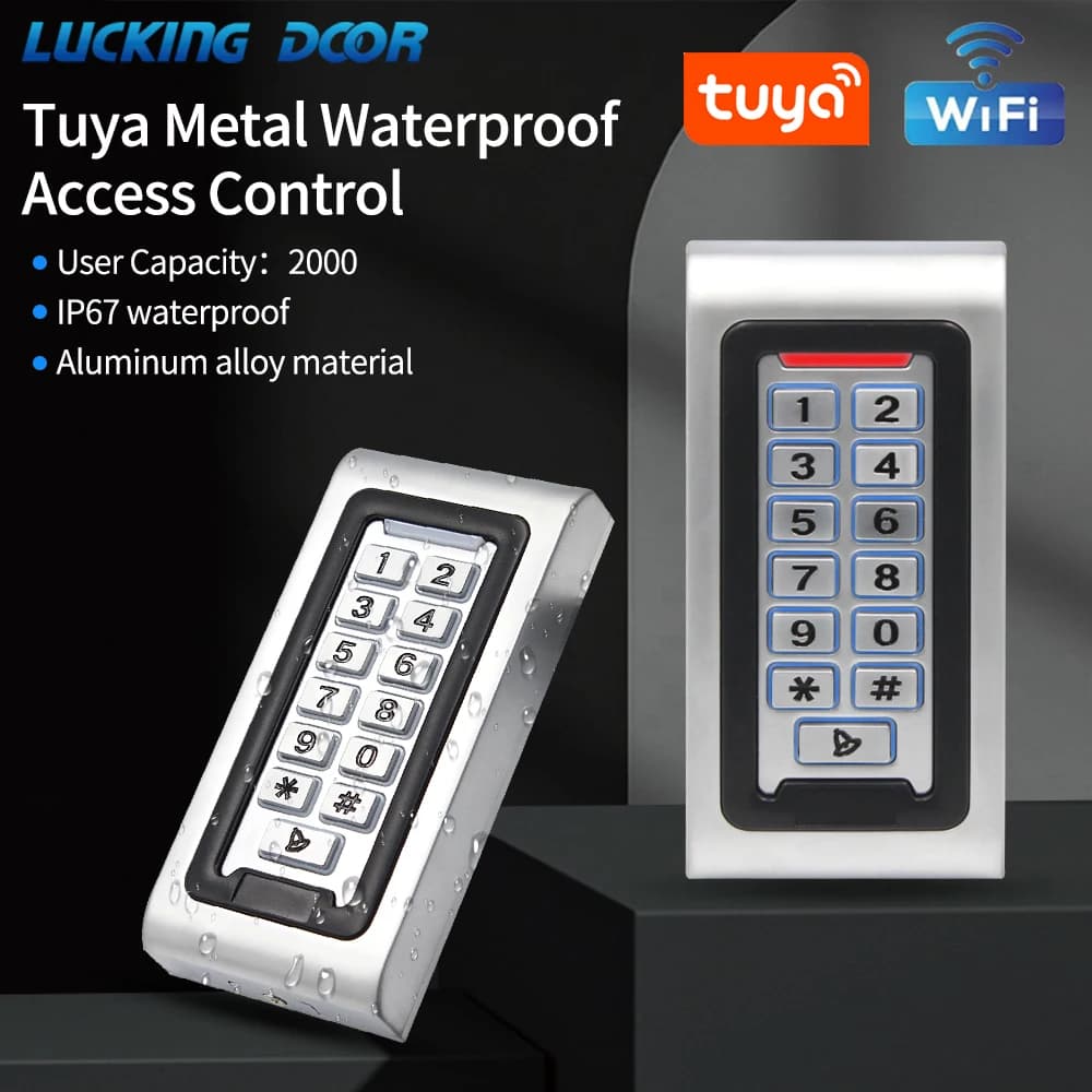 Outdoor IP68 impermeabile WiFi Tuya App controllo accessi tastiera interamente in metallo S601-Wifi Smart Door Lock RFID Access Controller Opener
