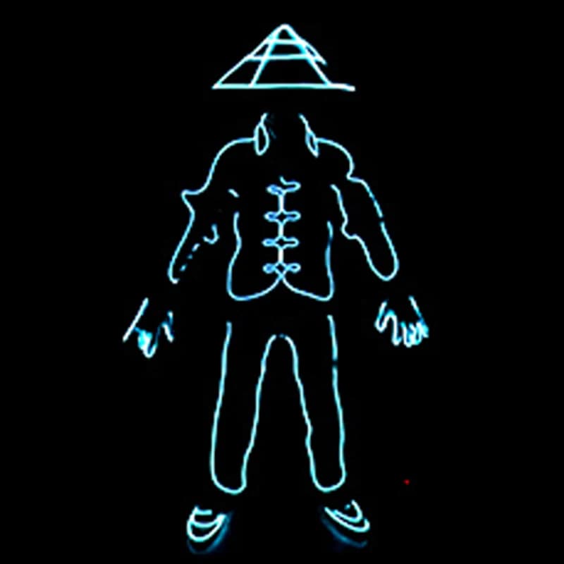 EL Wire LED Clothes Portable Neon Rope Lights Strip Cosplay Luminous Costume props Super Glowing Bright DIY Material Supplies