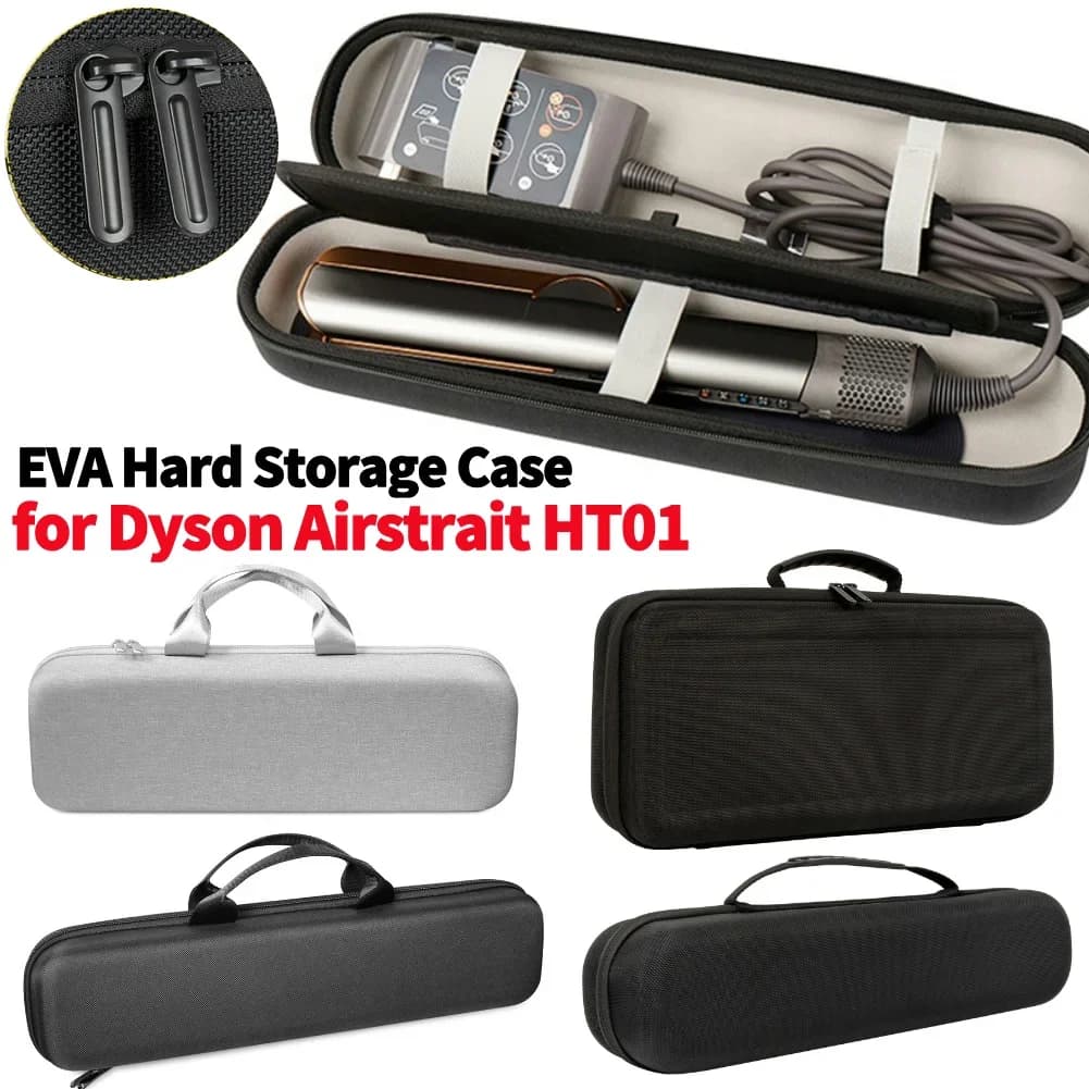 EVA Hard Carrying Case Shockproof Anti-Scratch Portable Travel Storage Bag for Dyson Airstrait HT01 Hair Straightener
