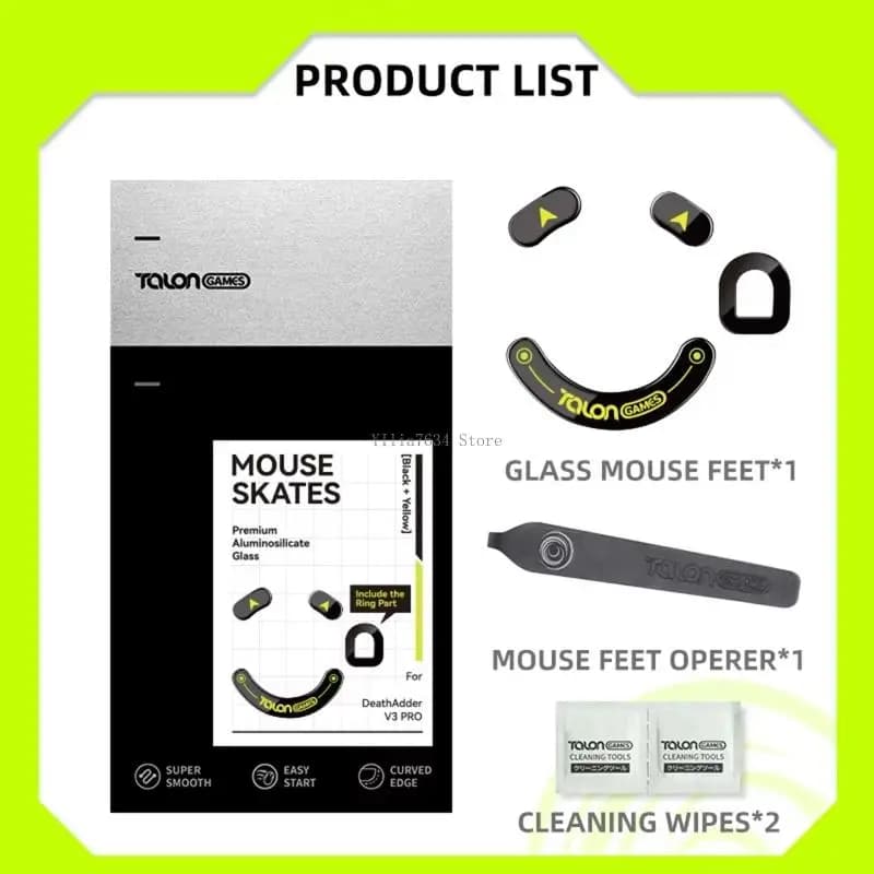 Mouse Skates Feet Rounded Edges Glass Mouse Feet For Deathadder 3Pro Mouse Glides Gaming Mousepad