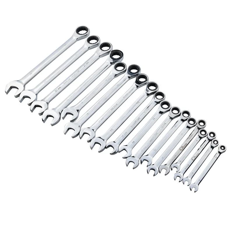 6-32MM Set di chiavi metriche combinate a cricchetto professionale CRV72 cacciavite attrezzo dinamometrico presa dado rimozione strumento manuale di riparazione