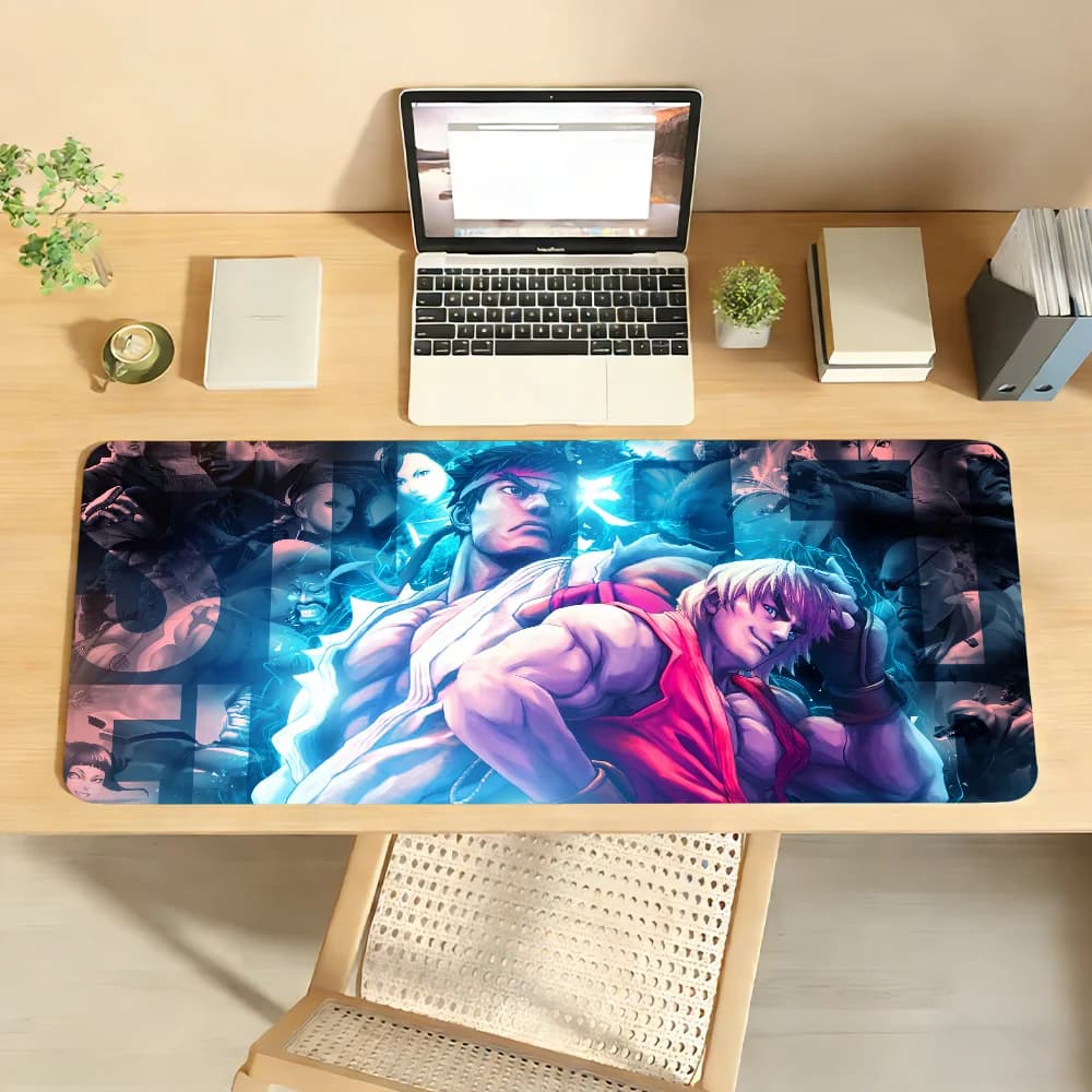Tappetino per mouse Game S-Street Fighter per computer portatile, tappetino per mouse antiscivolo in gomma, tappetino per mouse per giocatori, decorazione per scrivania