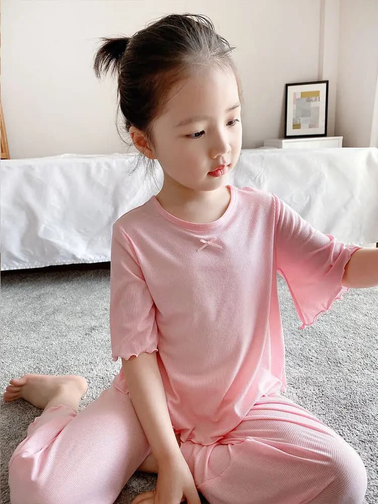 Pigiama per Bambina, Abbigliamento da Casa per Ragazza, Set Pigiama Estivo per Bambine, Completo Pigiama per Ragazze, Abbigliamento da Notte