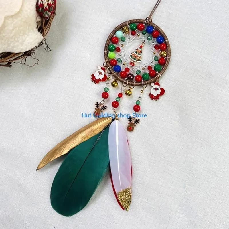 T21C Christmas Santa Dream Catcher Pendant Yard Party Decor Accessories