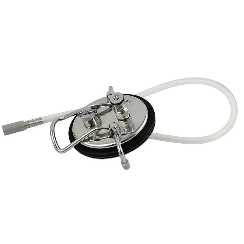 Gruppo coperchio di carbonazione per carbonatore di birra fatta in casa Cornelius Keg con pietra di diffusione da 2 micron, tubo in silicone da 20 pollici