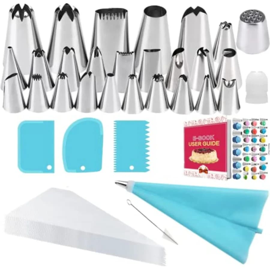 Icing N Set, Cake Decorating Set, Stains Steel Ping Icing N, Reusable Silicone Ping Bag, Suitable Cakes, Cupcakes, Coes, Pastri