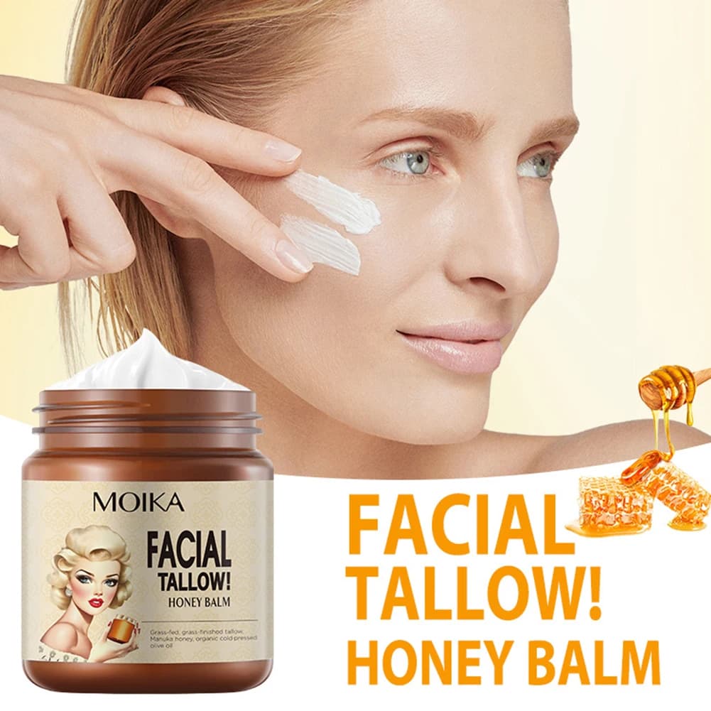 Balsamo al miele Tallow da 110 g per il viso Balsamo idratante al miele Tallow montata Crema viso idratante a lunga durata per le donne Femmina