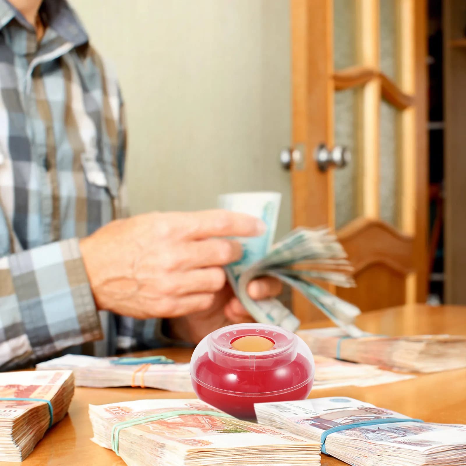 Set di 5 Idratanti per Dita, Impugnatura Antiscivolo per Contare Banconote, Ordinare Documenti, Manipolare Contanti, Spugna Idratante
