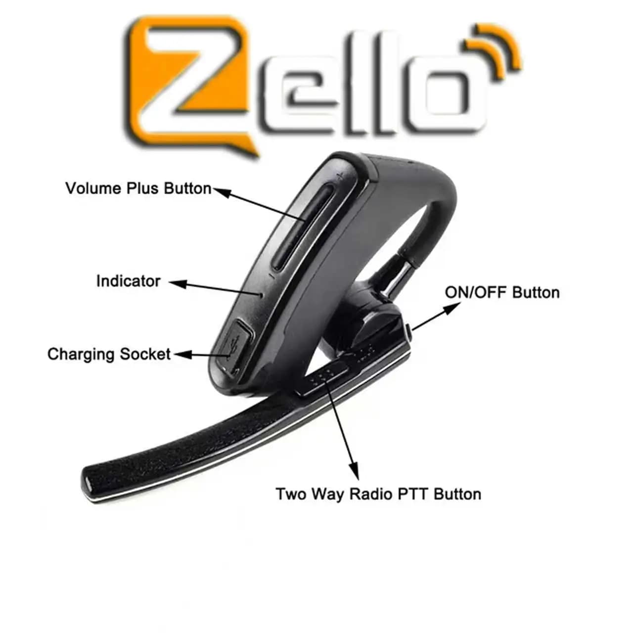 Auricolare Bluetooth Zello Walkie Talkie per Zello Walkie Talkie