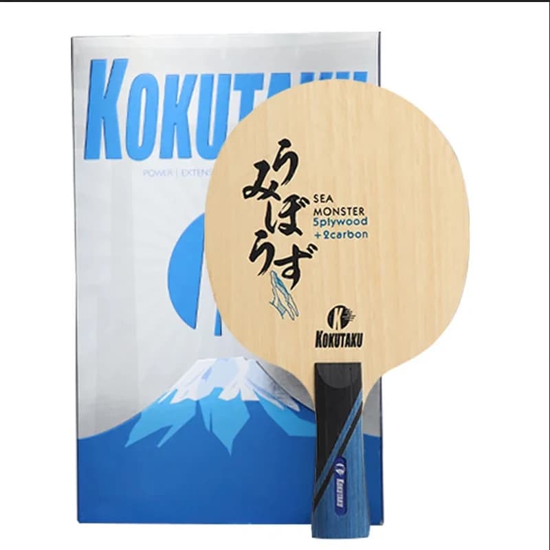 Lama da Ping Pong in carbonio KOKUTAKU Sea Monster, 5 compensato + racchetta da Ping Pong in carbonio a 2 strati per attacco rapido e loop