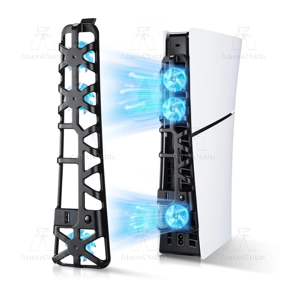 PS 5 ventola di raffreddamento sottile con luce a LED USB 3.0 Port Play Station 5 Slim Digital e Disc Edition accessori per sistemi di raffreddamento silenziosi