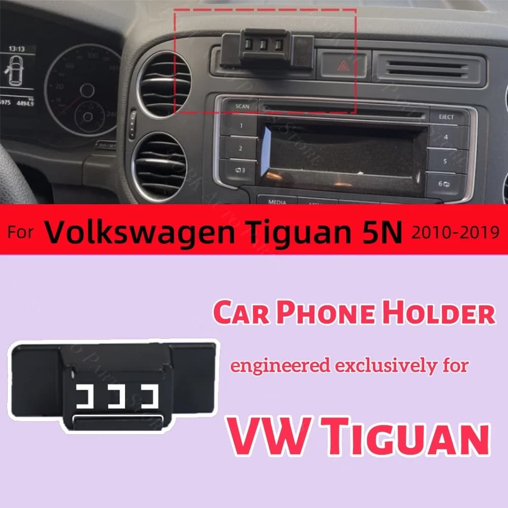 Supporto Magnetico per Telefono, Staffa Fissa Speciale per Volkswagen VW Tiguan 5N 2010-2019 2017 2018, Base di Ricarica Wireless MagSafe