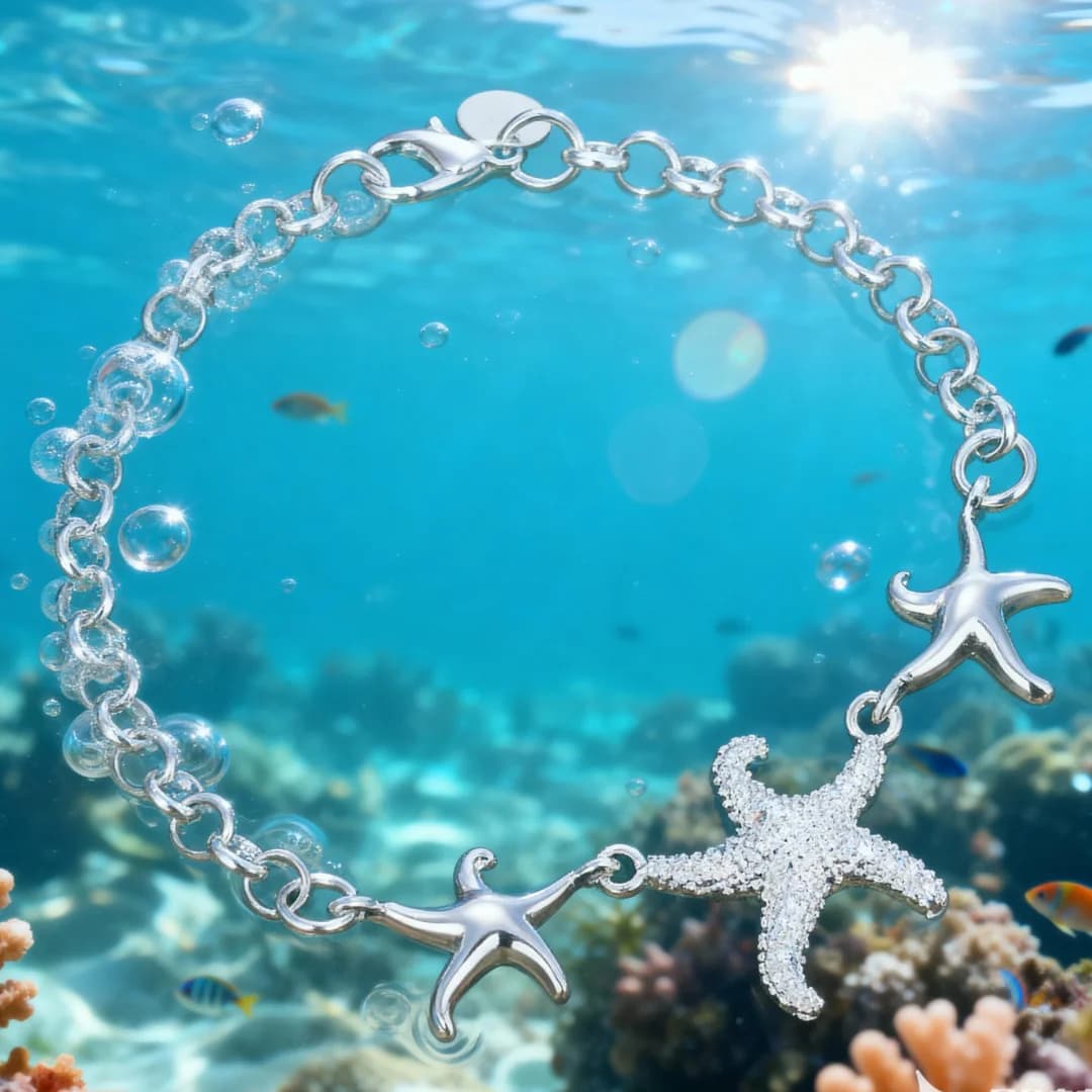 Hot trending 925 Sterling Silver exquisite starfish Bracelets for Women fashion Party Wedding Engagement designer Jewelry gifts