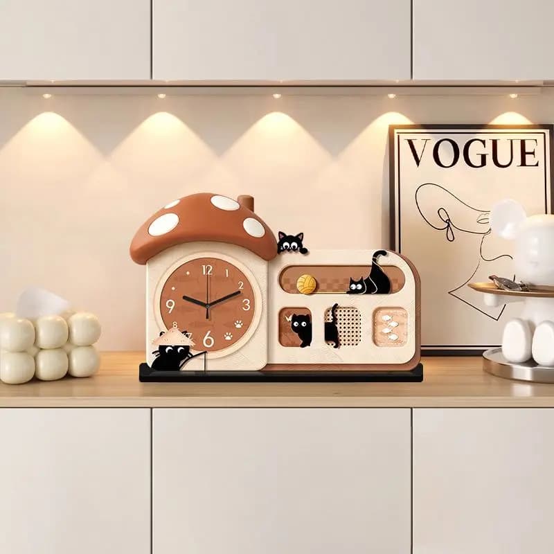 Tavolo a pendolo da tavolo simpatico cartone animato, articolo decorativo per ingresso soggiorno, orologio silenzioso