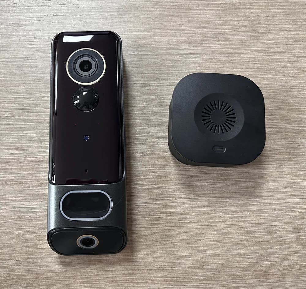 Videocitofono WIFI a Doppia Lente 4MP con Telecamera Spioncino e Campanello Interno