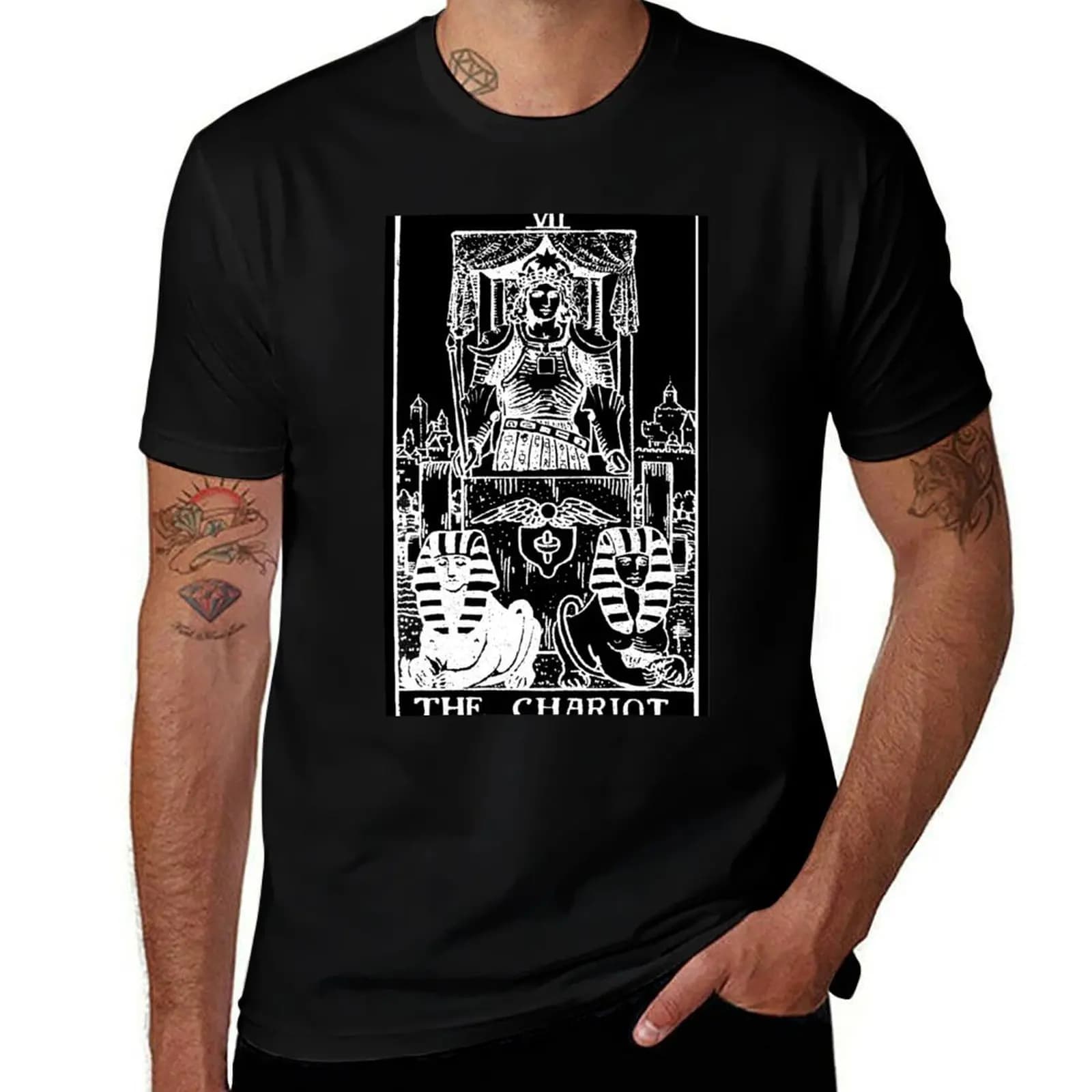VII. La Carta dei Tarocchi del Carro | T-shirt Obsidian and Pearl, T-shirt protettiva solare per esterni