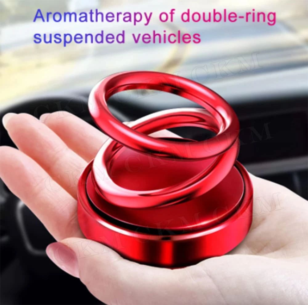 Deodorante per Auto a Doppio Anello Rotante, Profumatore per Cruscotto, Accessorio Ornamentale