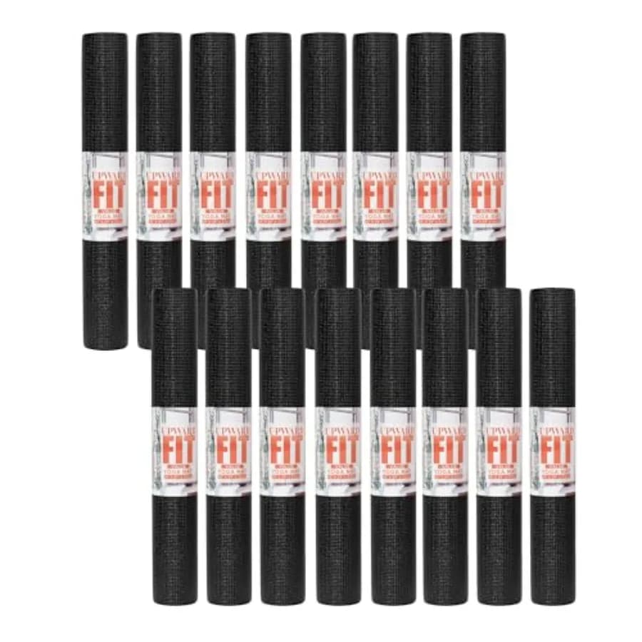 12 or 16-Pack Value Yoga Mat 68 x 24 Non Slip Exercise Mat 3mm Thick Gym Mat Bulk Non Toxic for Schools and Studios