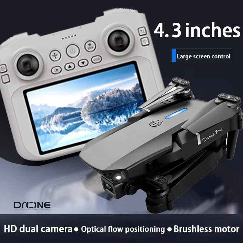 Drone RC E99 Pro con Controllo Schermo 8K, Telecamera HD Grandangolare 8K, Pieghevole, WIFI FPV, Mantenimento dell'Altitudine, Regalo Nuovo