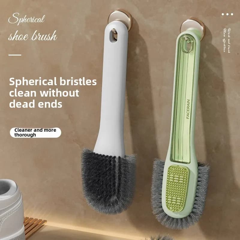 Spherical shoe brush multifunctional double-sided no dead angle shoe washing brush household shoe brush silicone hard soft fur