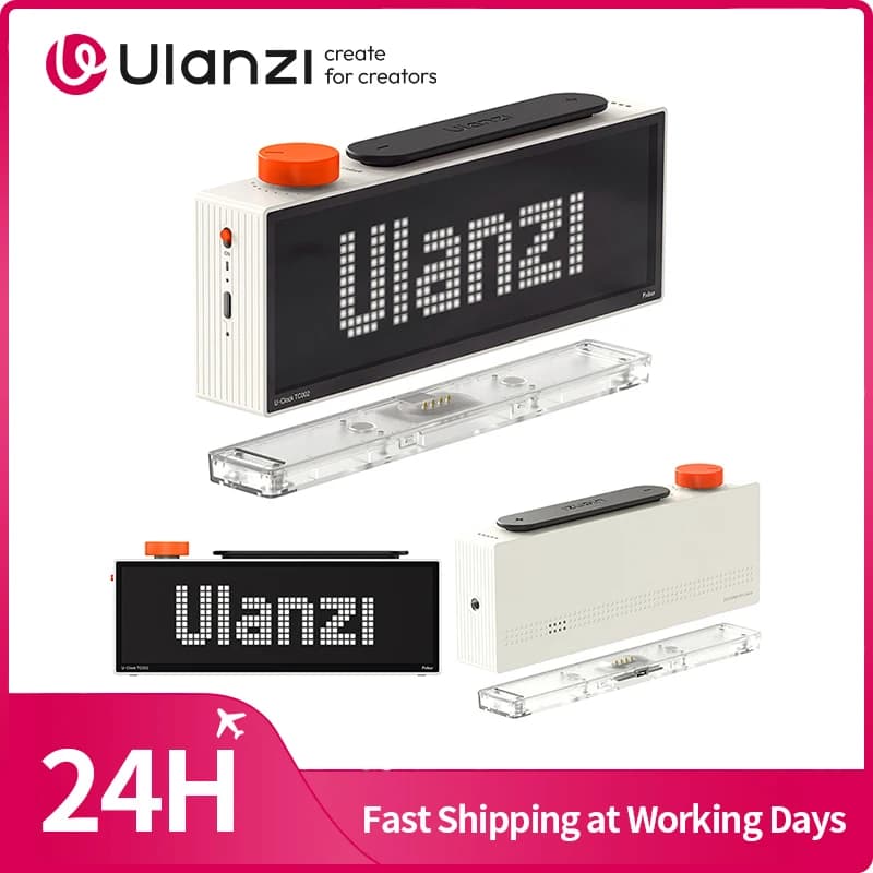 Ulanzi TC002 Pixbar Smart Pixel Clock II Weather Calendar Focus Timer Smart Pxibar Clock for Ins Youtube for Tictok Bloggerlanz