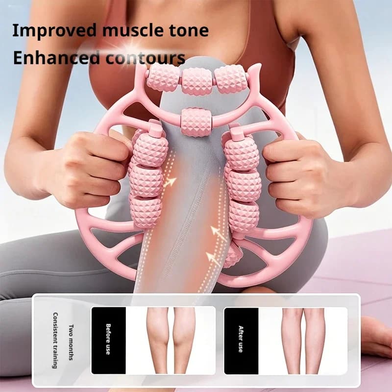 Massaggiatore per gambe a forma di anello, clip dimagrante per cosce e polpacci, attrezzo yoga, rullo per rilassamento muscolare, dimagrimento e circolazione delle gambe
