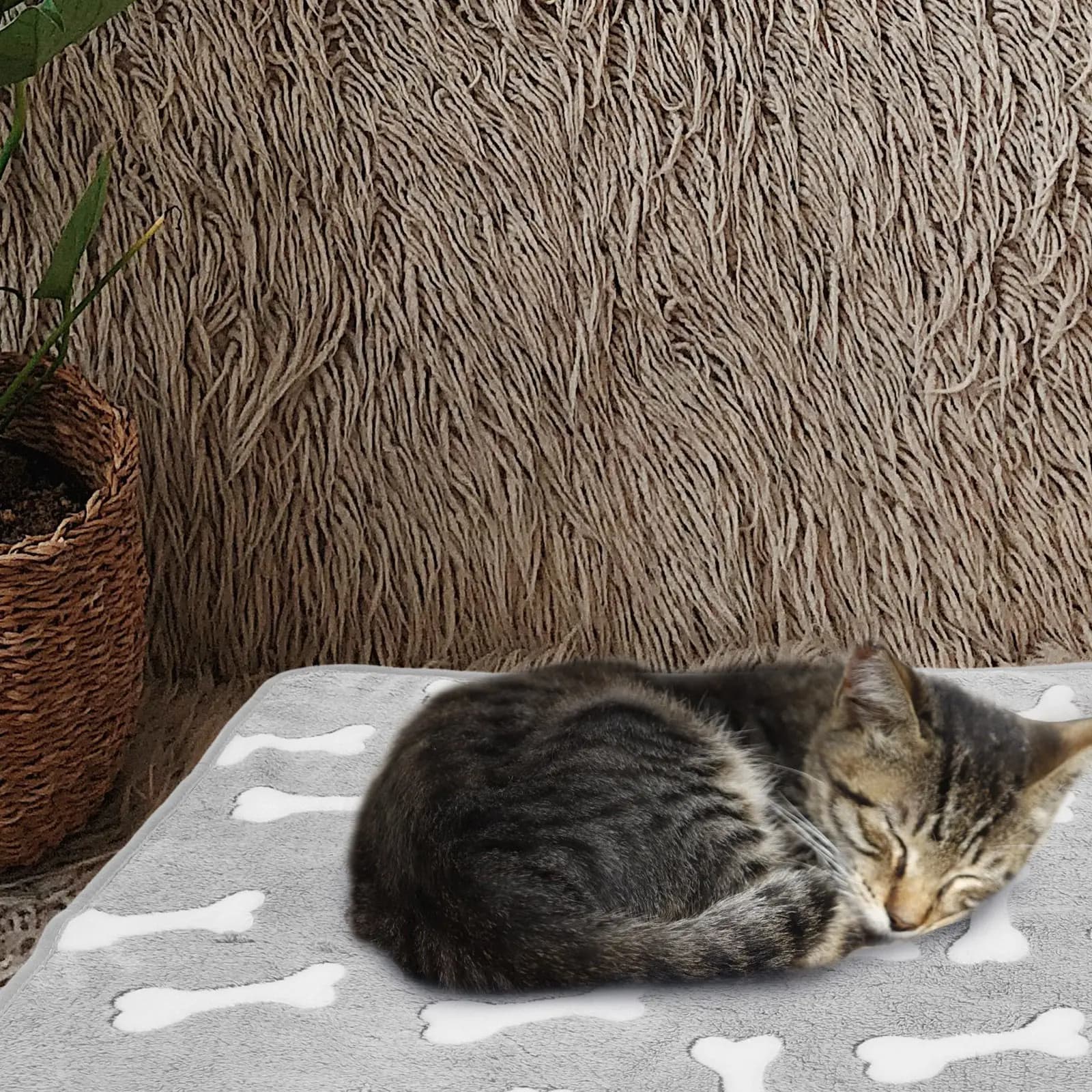 Coperta in pile corallo per cani e gatti, calda, spessa, morbida e accogliente, per divano, letto, ufficio, gabbia, piccoli animali, uso invernale