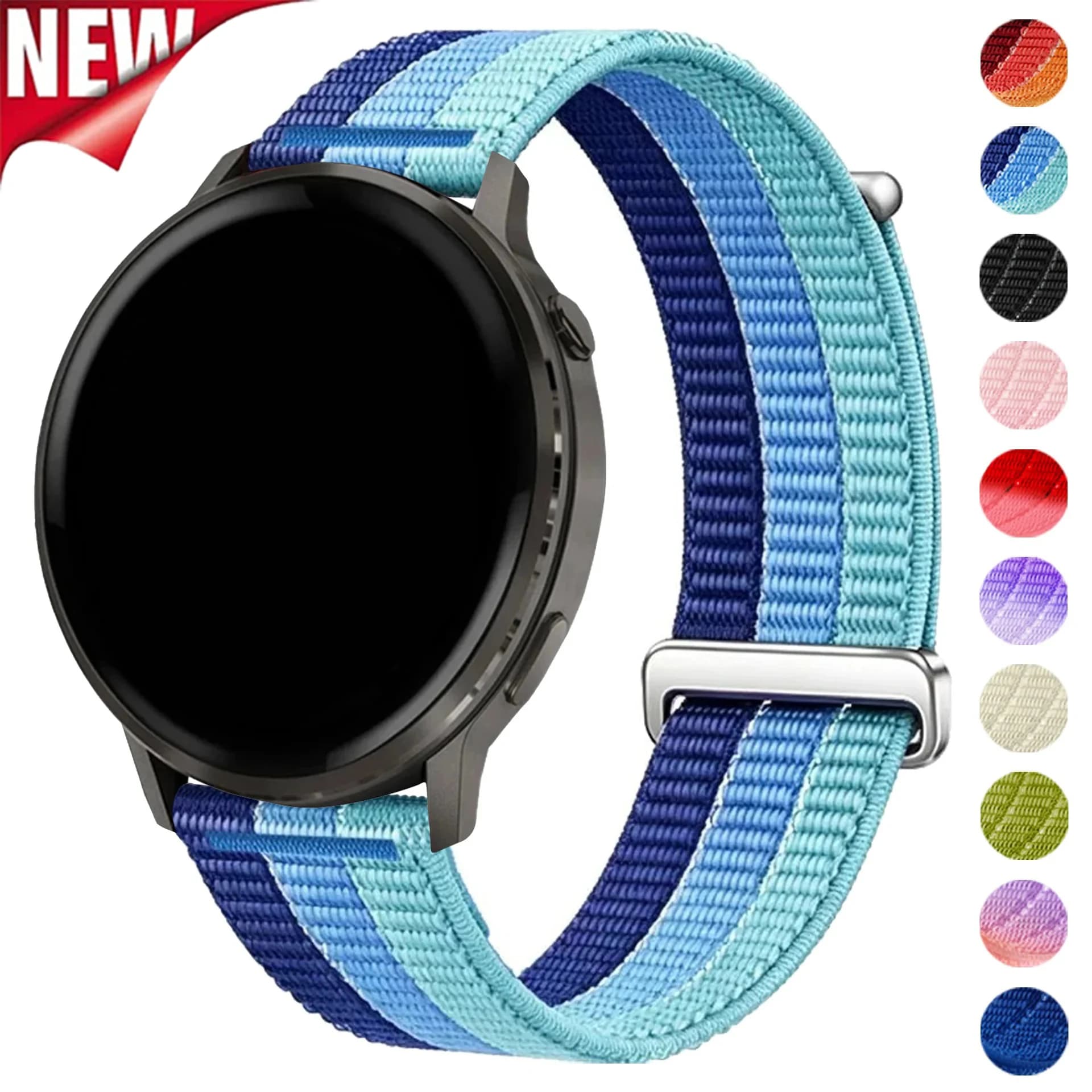 Sports Nylon Loop Strap For Samsung Galaxy Watch 7 6 5 Pro 4 Classic Bracelet Correa For Huawei GT7/6/5/4 GT7 Pro 20mm 22mm Band