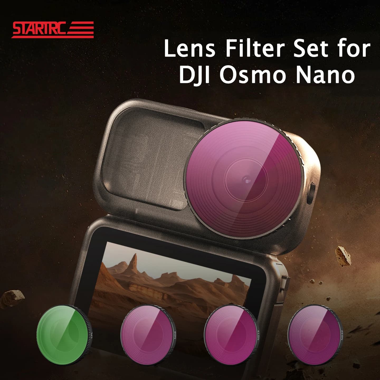 4 Piece lens filter kit for camera lens filters DJI OSMO Nano ND8 ND16 ND32 CPL Polarizer filter photo accessories
